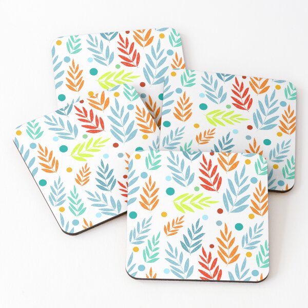 Item preview, spring, autumn colorful leaves art print, christmasy colorful pattern designed and sold by shreya ranjan.