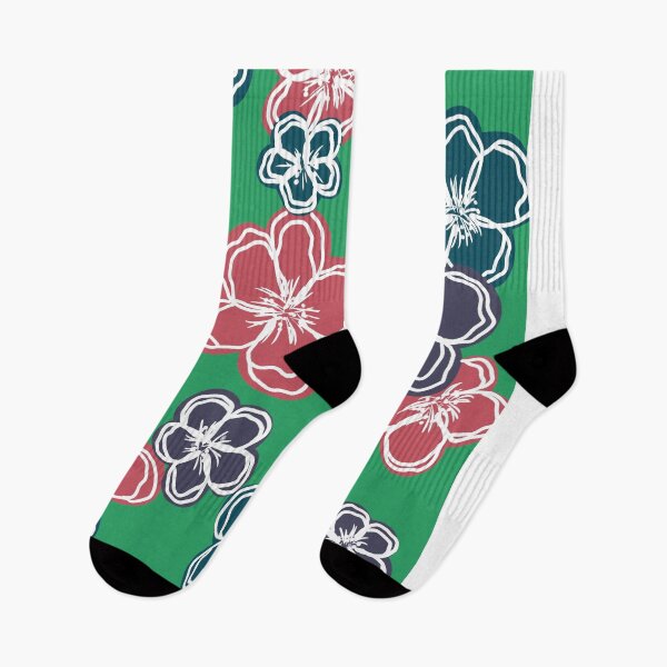 Artikelvorschau, Rosa, blaue und lila Blüten entworfen und verkauft von aanais.