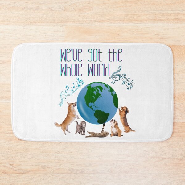 Item preview, Dogs and Cats playing with World Globe designed and sold by TeeZoneZtore.