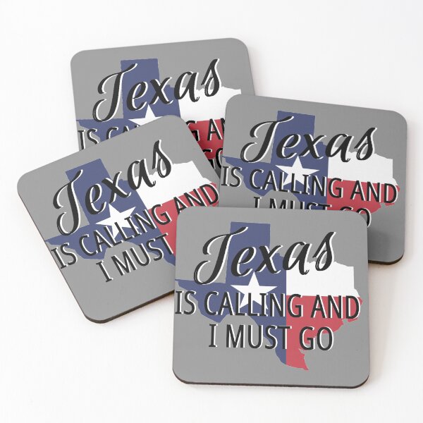 Item preview, Texas is calling and I must go. Texas blue white and red flag designed and sold by MisoraA.