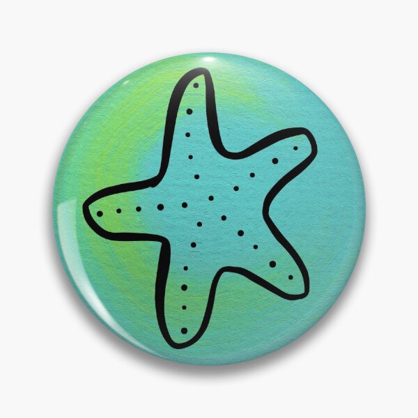 Item preview, Starfish on Painted Aqua Circle designed and sold by Sally Cummings.