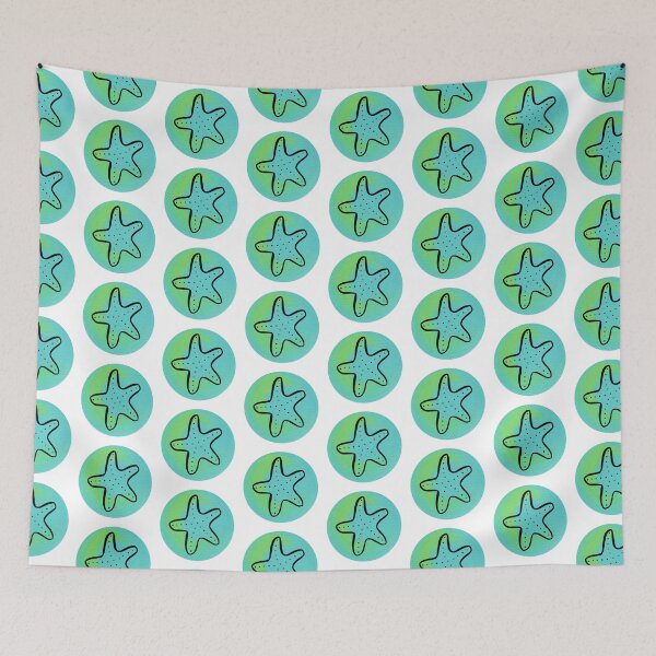 Item preview, Starfish on Painted Aqua Circle designed and sold by Sally Cummings.