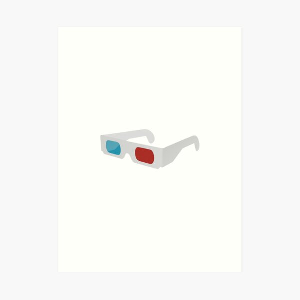 anaglyph stereographic 3D glasses Art Print