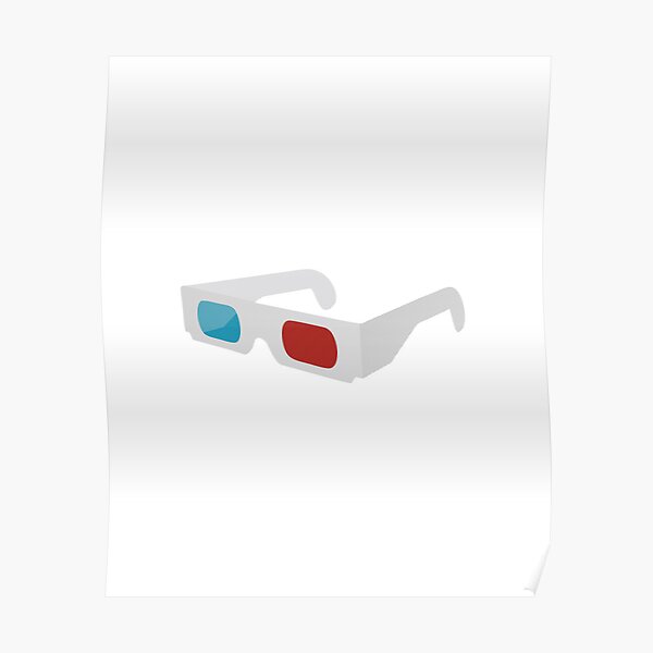 anaglyph stereographic 3D glasses Poster