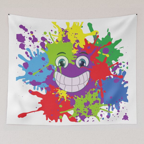 Item preview, Splashed Rainbow | Big Smile Face Showing Teeth designed and sold by Toonsie.