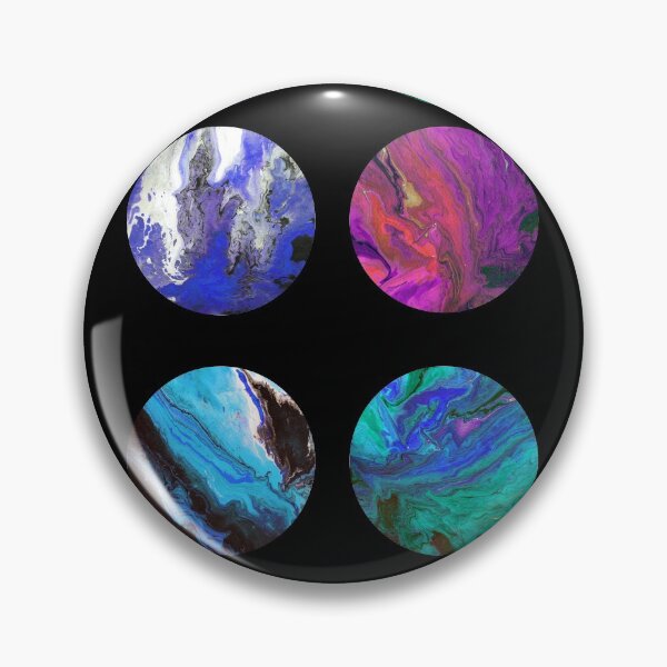 Item preview, Planets Pattern - Marble art Quad, 4 Sticker Pack designed and sold by xalexiart.