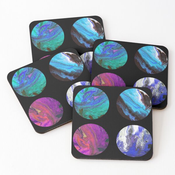 Item preview,  Planets Pattern - Marble art Quad, 4 Sticker Pack designed and sold by xalexiart.