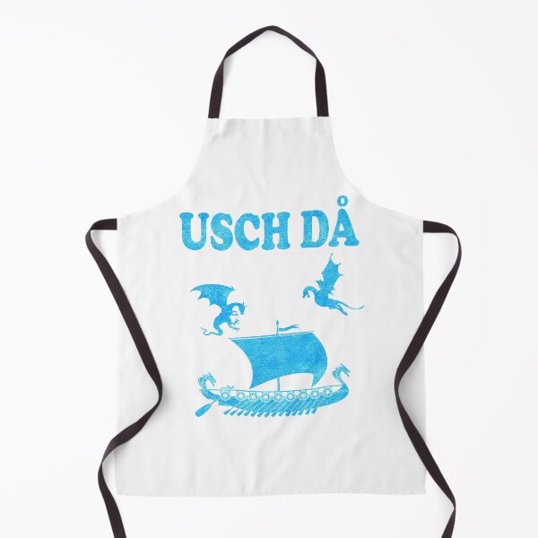 Item preview, Usch Da Like Uff Da only Swedish, Viking Ship attacked by flying dragons designed and sold by funnytshirtemp.
