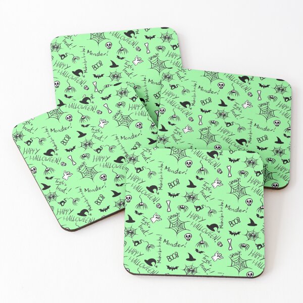 Item preview, Halloween Pattern (green) designed and sold by new-reality.