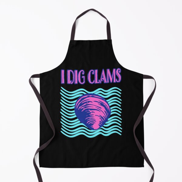 Item preview, I Dig Clams Quahog Shellfish Digging Raking Shirt Pink Blue designed and sold by funnytshirtemp.
