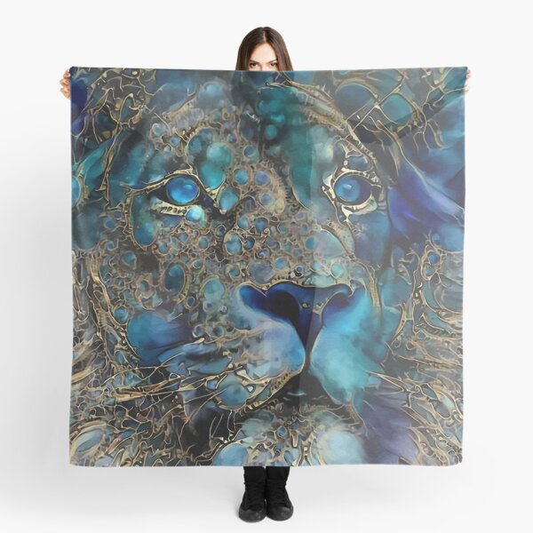 Item preview, blue rey, lion, leon, animal wild, léa roche paintings designed and sold by L. ROCHE.