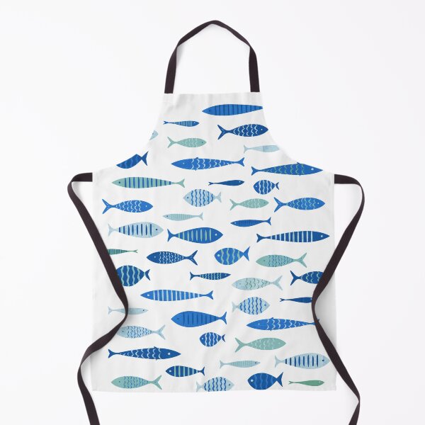 Item preview, Mid Century Modern Blue Fish Fishing MCM Mid Mod designed and sold by funnytshirtemp.
