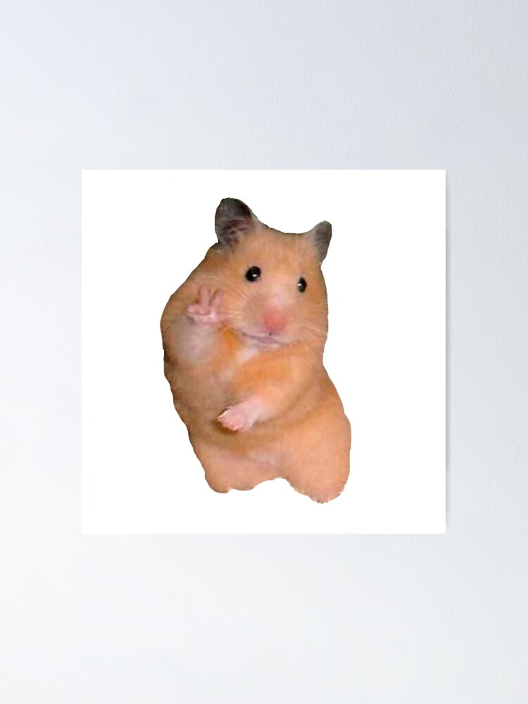 Peace Hamster Meme Poster By Amemestore Redbubble