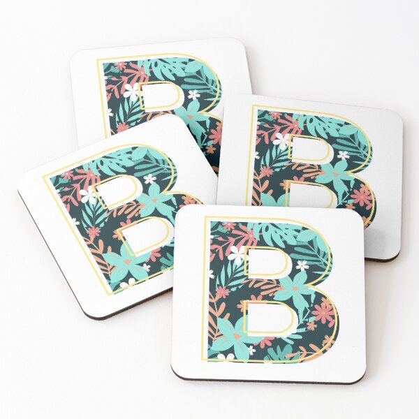 Item preview, Letter B retro flowers designed and sold by knst-wrk.