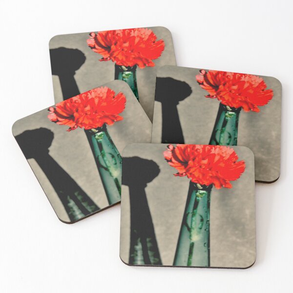 Item preview, Green jar, red carnation and shadow designed and sold by keithmilligan.
