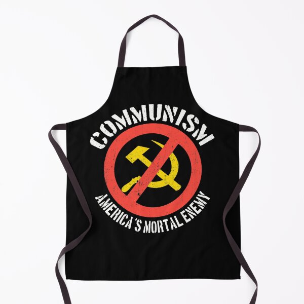 Aperçu de l'œuvre Communisme Américain Mortel Ennemi Rouge Guerre froide Slogan anti-communiste Marteau et faucille Russie créée et vendue par funnytshirtemp.