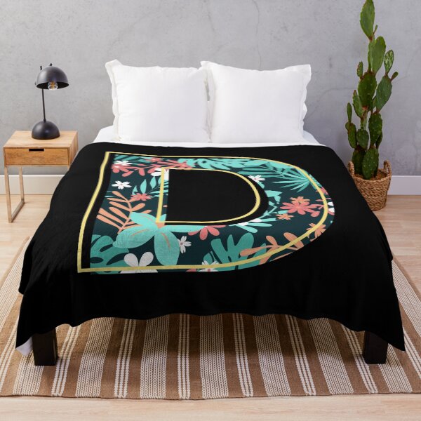 Item preview, Letter D retro flowers designed and sold by knst-wrk.