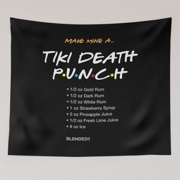 Item preview, Tiki Death Punch Recipe - Pajama Party drink for Rachel, Phoebe and Monica designed and sold by electricdreamz.
