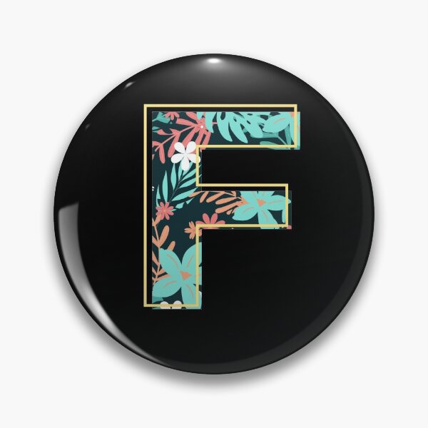 Item preview, Letter F retro flowers designed and sold by knst-wrk.