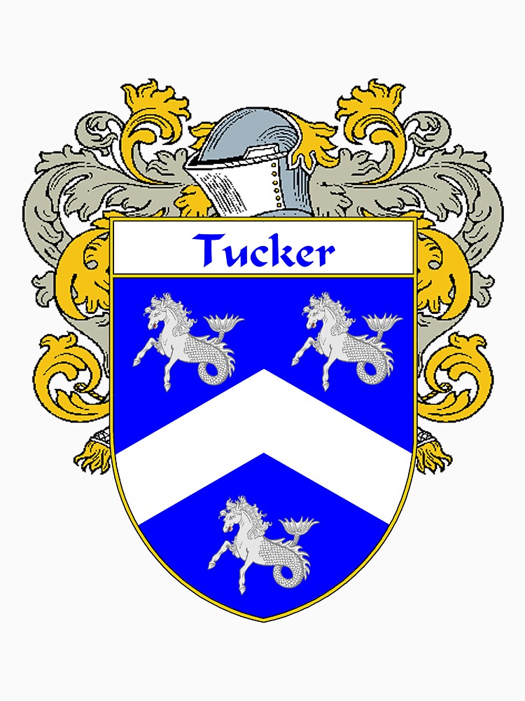 "Tucker Coat Of Arms / Tucker Family Crest" Essential T-Shirt For Sale ...