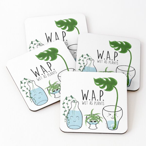 Item preview, Wet As Plants - WAP - Cute Funny Plant Art  designed and sold by EmpressEyrie.