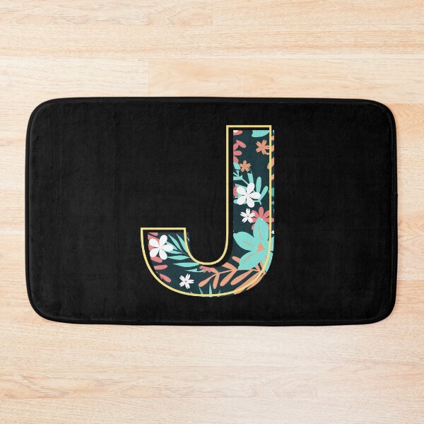 Item preview, Letter J retro flowers designed and sold by knst-wrk.