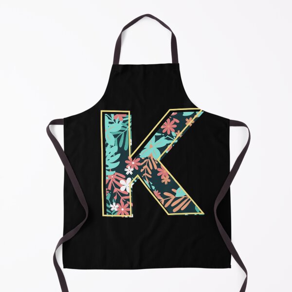 Item preview, Letter K retro flowers designed and sold by knst-wrk.
