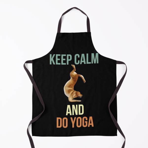 Item preview, Keep calm and do Yoga with golden retriever designed and sold by good vibes clothing.