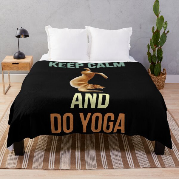 Item preview, Keep calm and do Yoga with golden retriever designed and sold by good vibes clothing.