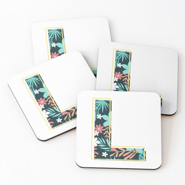 Item preview, Letter L retro flowers designed and sold by knst-wrk.
