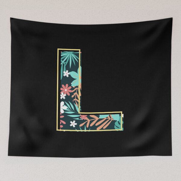 Item preview, Letter L retro flowers designed and sold by knst-wrk.
