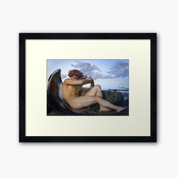 Fallen Lucifer (Fallen Angel by Alexandre Cabanel) Framed Art Print