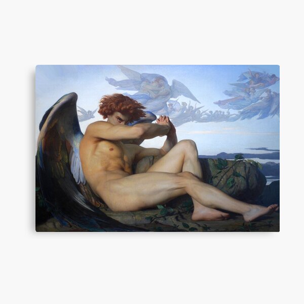 Fallen Lucifer (Fallen Angel by Alexandre Cabanel) Canvas Print