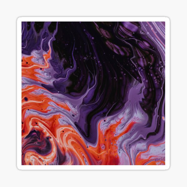 Acrylic pour Sticker