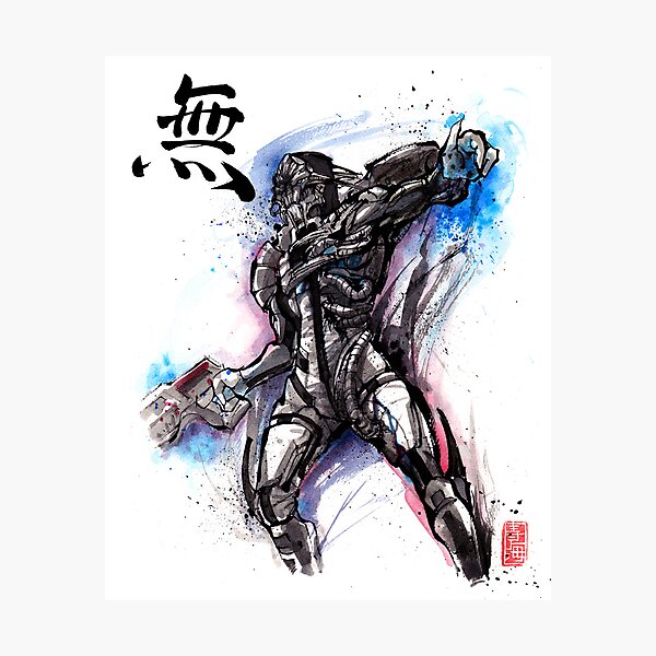 Item preview, Saren from Mass Effect Sumie Style designed and sold by Mycks.