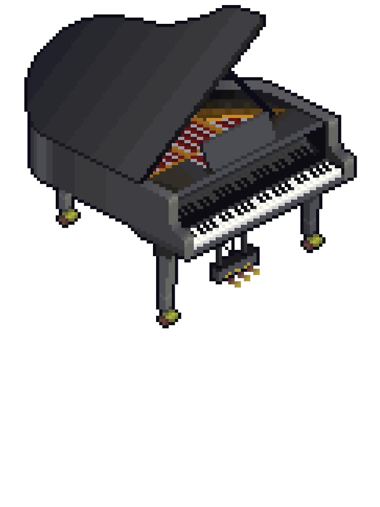 Mini piano no estilo pixel art