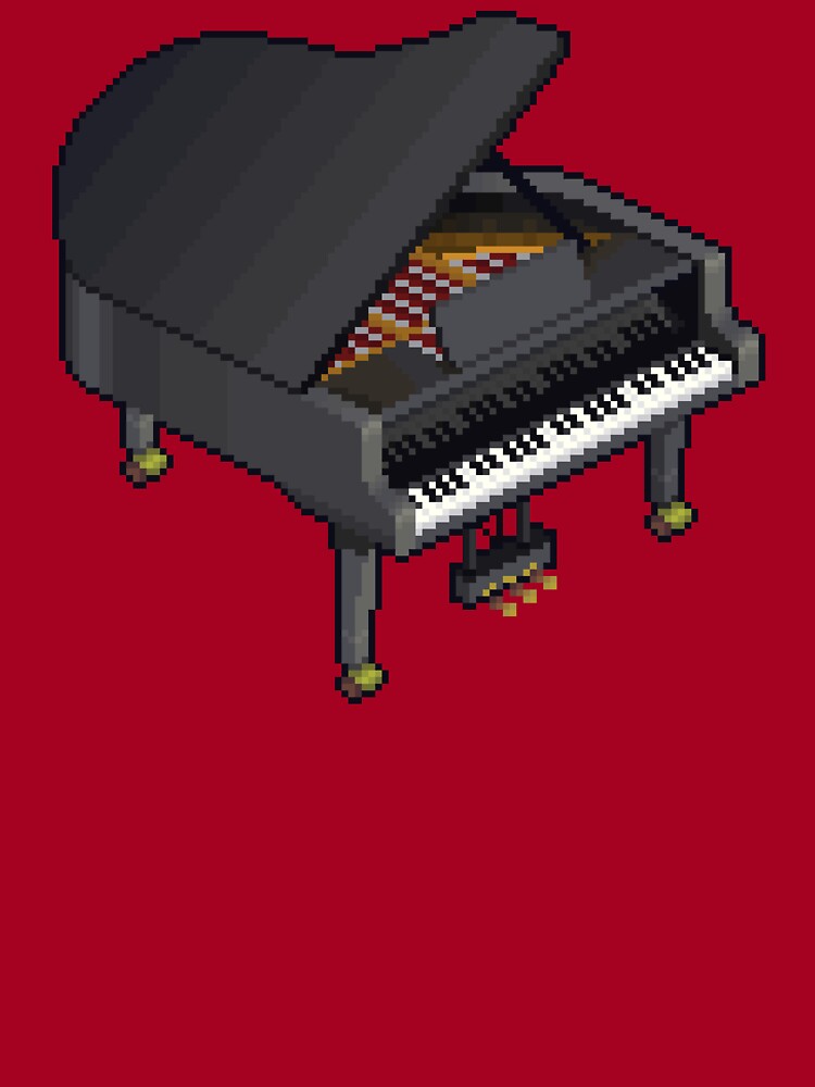 pixel arte ilustração piano. pixelizada piano. piano música ícone