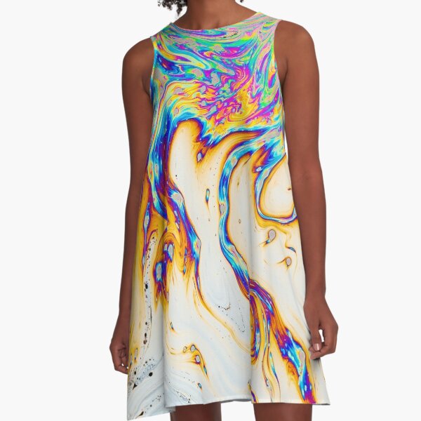 Oil Spill A-Line Dress