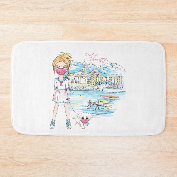 Item preview, Baby girl walk a dog on quarantine designed and sold by kavalenkavart.