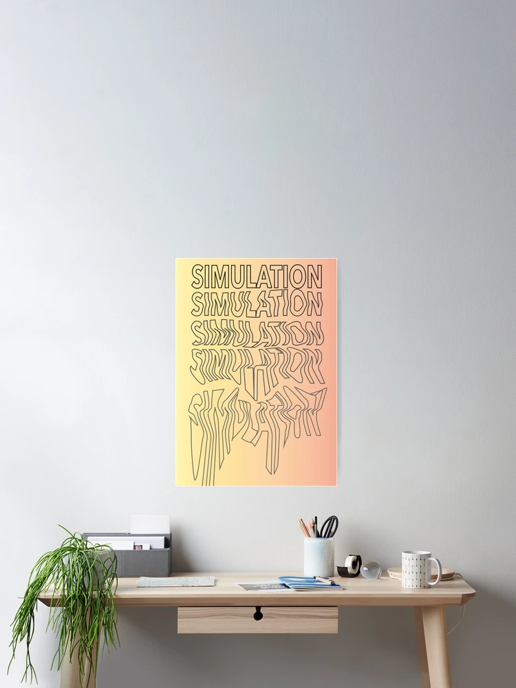 Thumbnail 2 of 3, Poster, Distorted Simulation designed and sold by DJD Design.