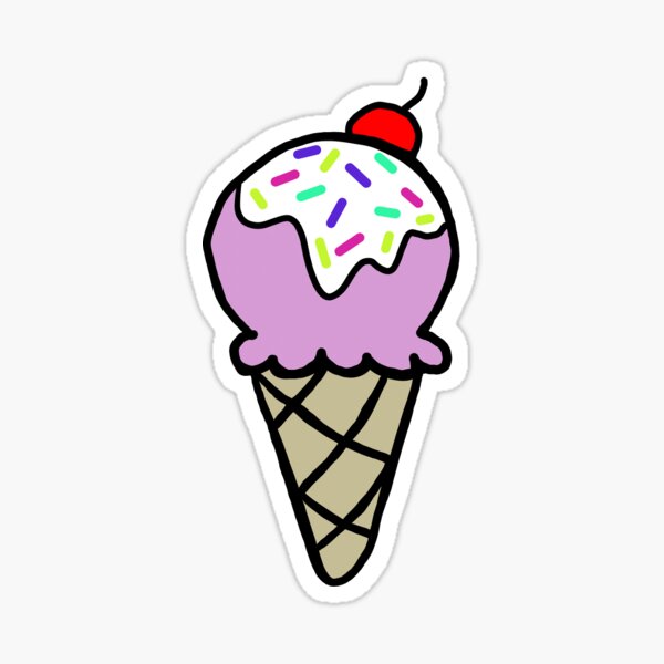 ice cream cone Sticker