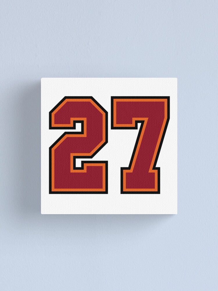 TeeCreations Baseball Number 27 #27 Baseball Shirt Jersey Favorite Player Biggest Fan Sticker