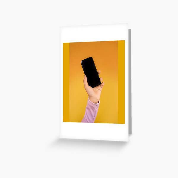 geek phone addict Greeting Card