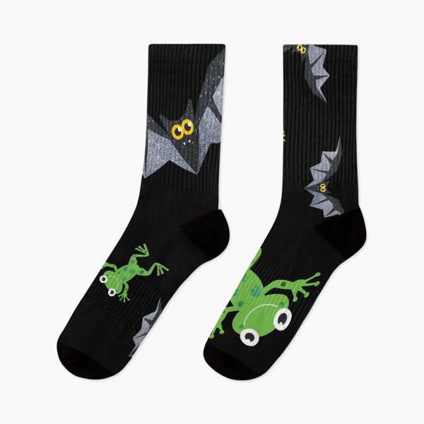 Item preview, It's Raining (Sparkly Halloween) Bats and Frogs designed and sold by VicEllisArt.