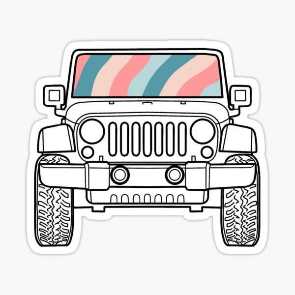 Colorful Jeep Stickers Redbubble