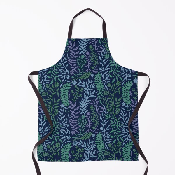 Item preview, Floral Botanical Navy Blue Purple and Green Pattern designed and sold by basselelkadi.