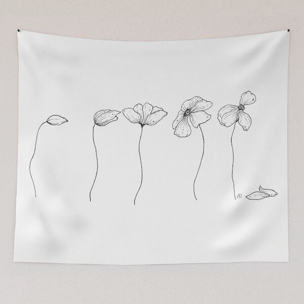 Item preview, Blooming Line Art designed and sold by María Casas Watercolour Designs.