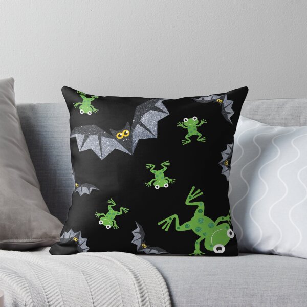 Item preview, It's Raining (Sparkly Halloween) Bats and Frogs designed and sold by VicEllisArt.