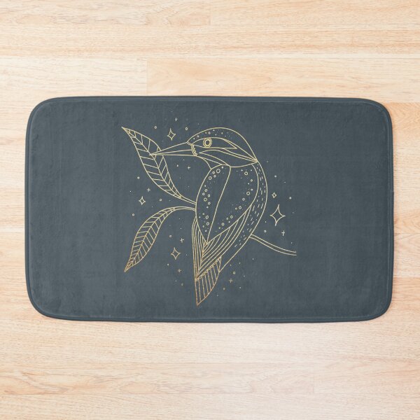 Item preview, Kingfisher Illustration Gold  designed and sold by pinapurri.