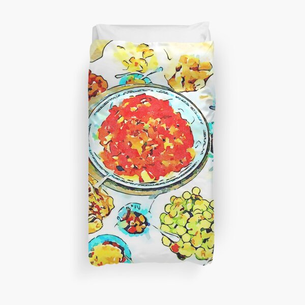 Typical dishes Duvet Cover